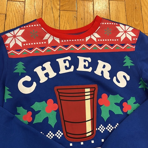 AWAKE CHEERS ugly Christmas sweatshirt. Like new condition. Women’s M / Men’s XS - Picture 5 of 8